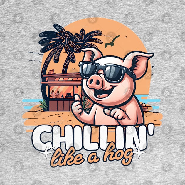 Summer Vibes Only Beach Pig by alcoshirts